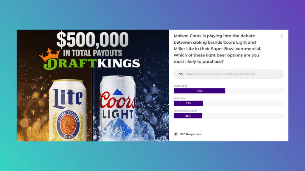 Super Bowl Ad - Molson Coors Beer Preference
